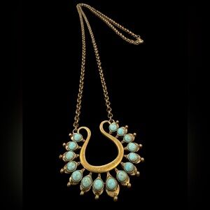 Premier Designs beautiful bronze and teal 19” necklace